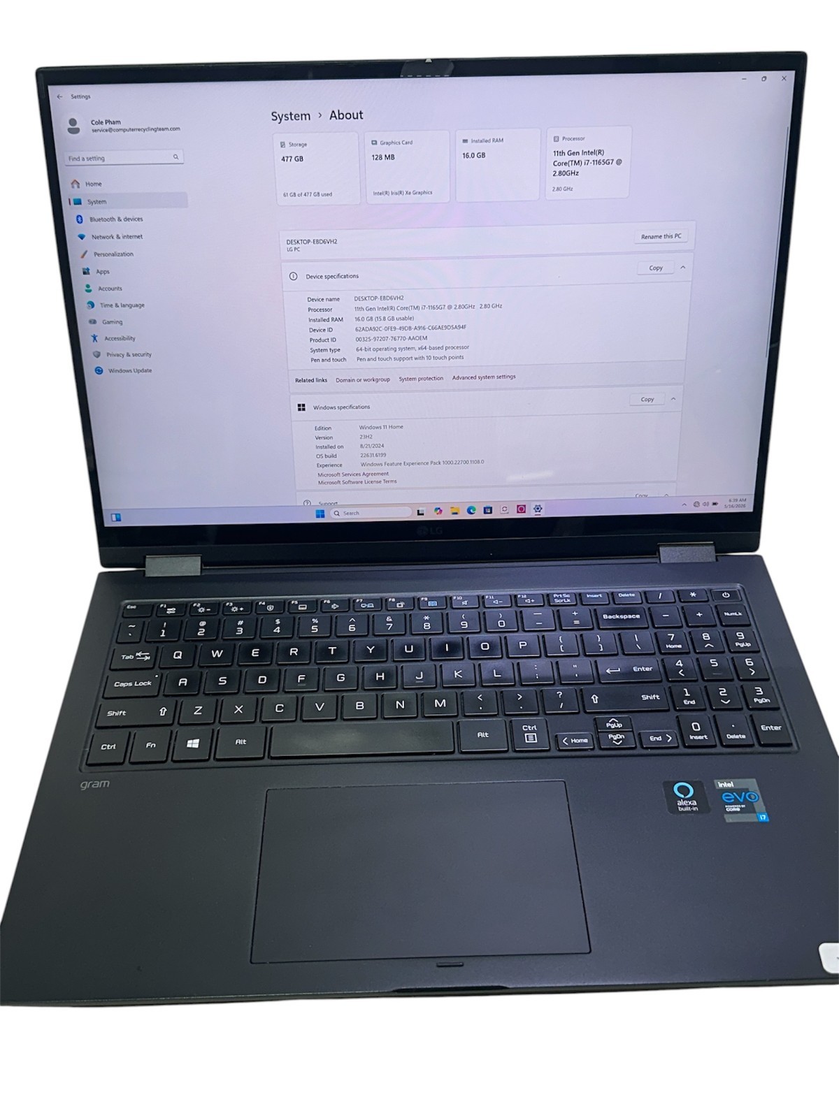 LG GRAM 16T90P 16