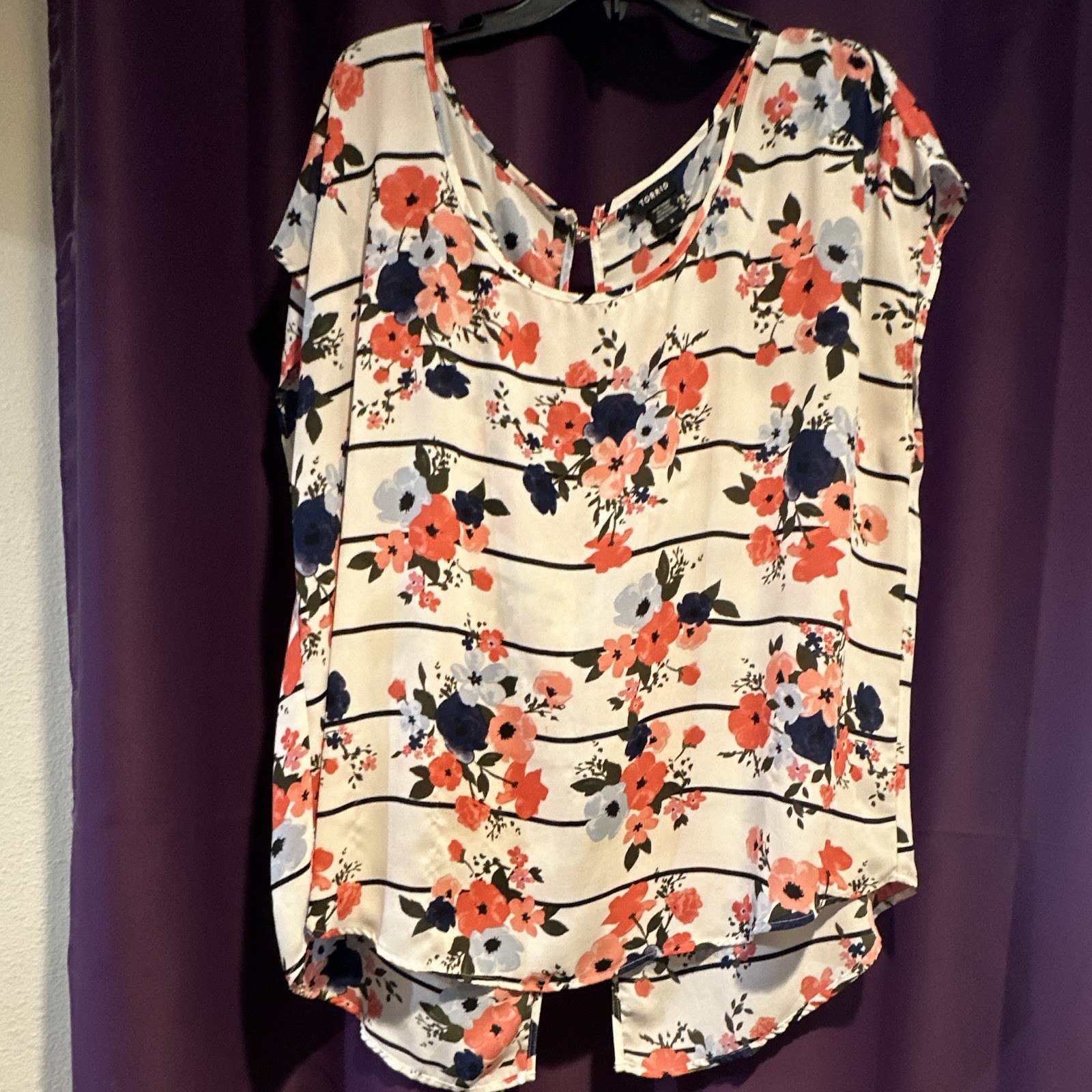 Torrid Floral Tunic Split Back 2 Torrid Floral Tunic Split Back 2