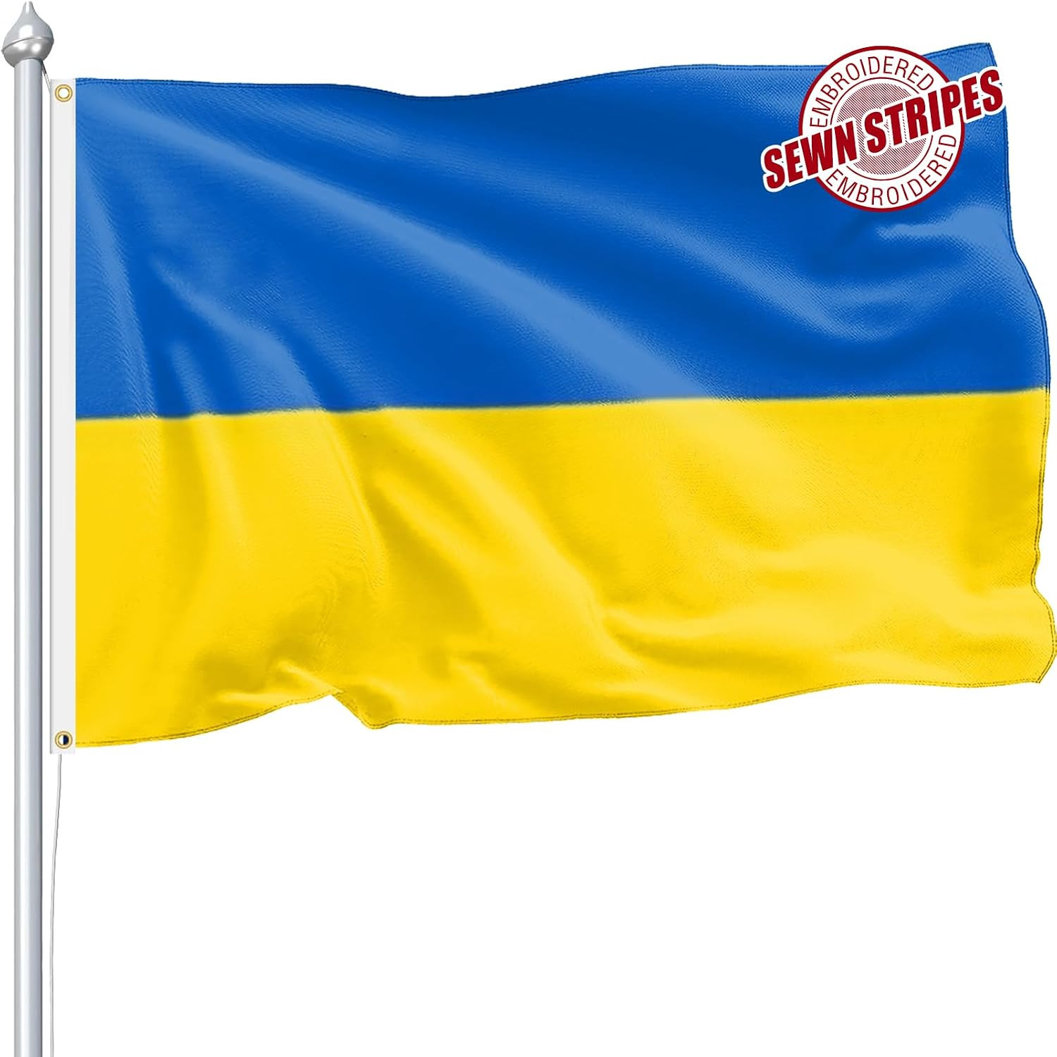 Ukraine Ukrainian Flag 3X5 FT for Outside, Heavy Duty 210D Nylon Ukrainian