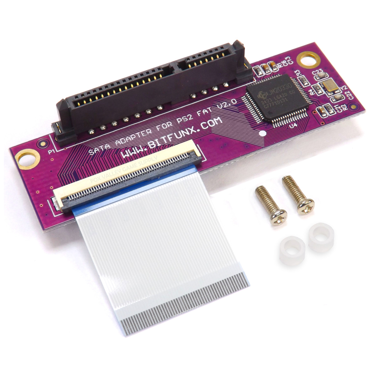 Bitfunx PS2 SATA Upgrade Mod Board Kit for PlayStation 2 Fat HDD Network Adapter