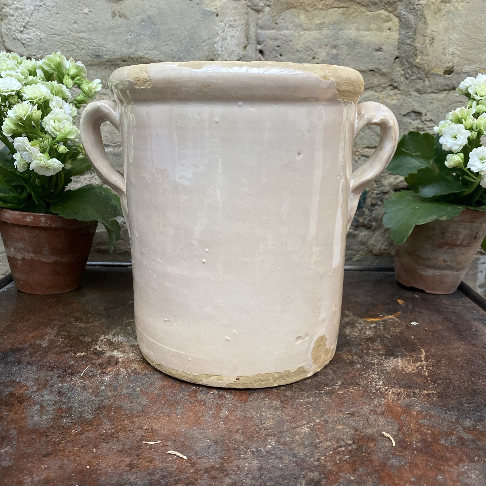 Medium Antique 19th Century Italian Anchovy Pot / Confit, Sardine Jar