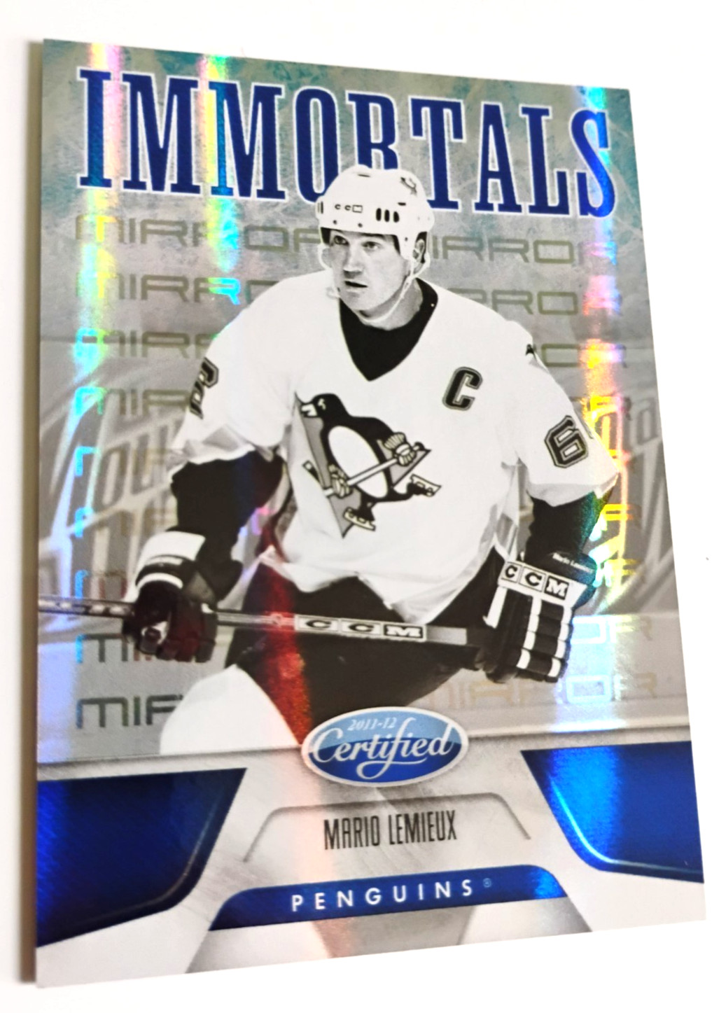 11 12 PANINI IMMORTALS MIRROR BLUE MARIO LEMIEUX /99 11 12 PANINI IMMORTALS MIRROR BLUE MARIO LEMIEUX /99