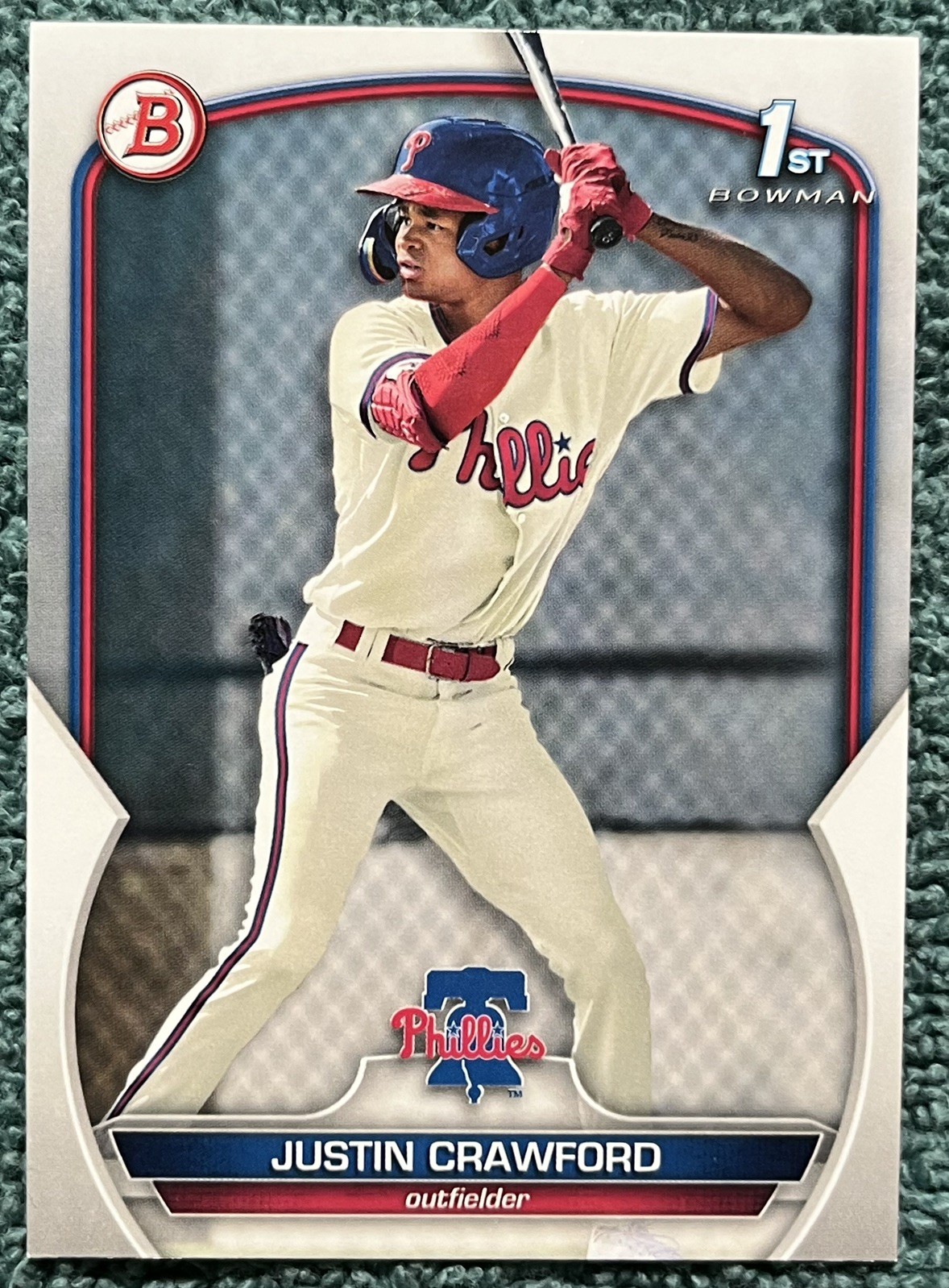 2023 Bowman Prospects #BP-3 Justin Crawford 2023 Bowman Prospects #BP-3 Justin Crawford
