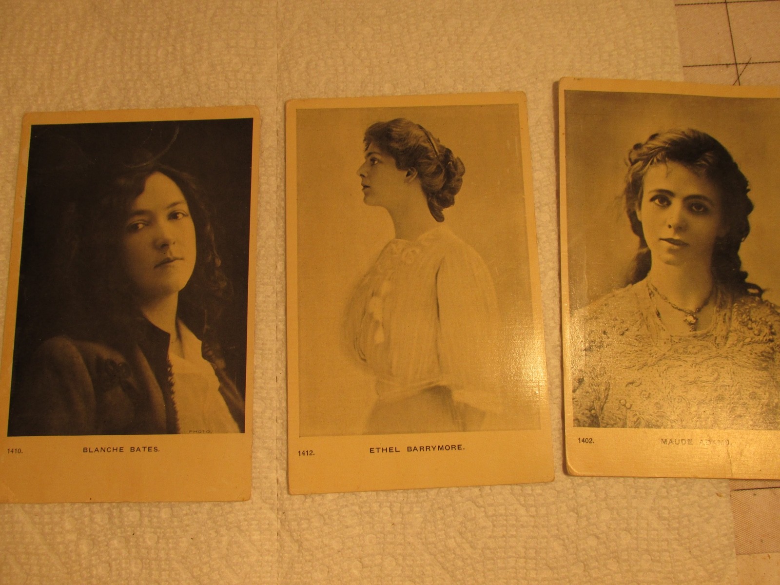 (3) Vintage Actress RPPC Postcard Ethel Barrymore, Blanche Bates, Maude Adams, (3) Vintage Actress RPPC Postcard Ethel Barrymore, Blanche Bates, Maude Adams,