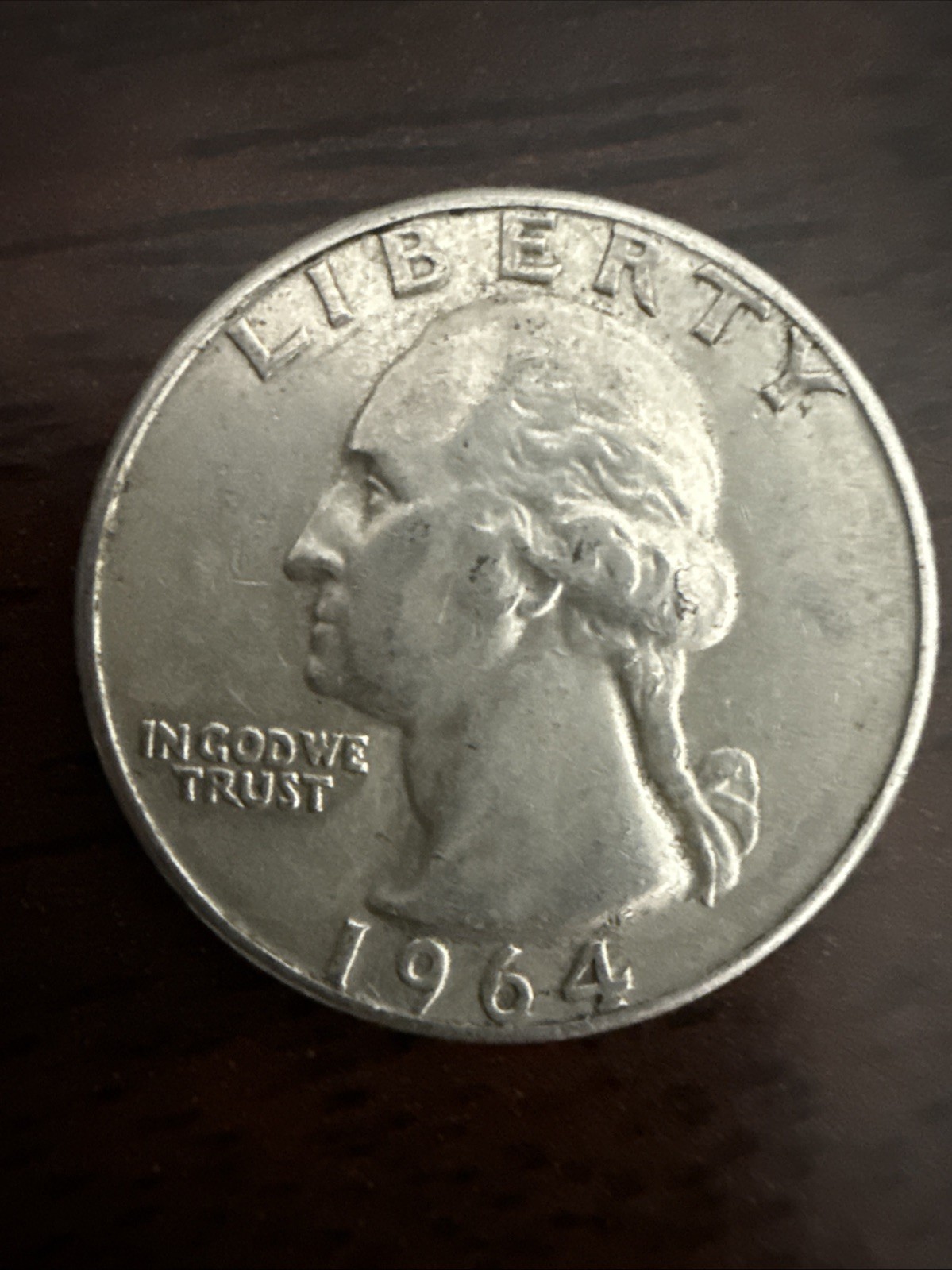 1964 P Washington Silver Quarter 90% SILVER ~ GOOD CONDITION