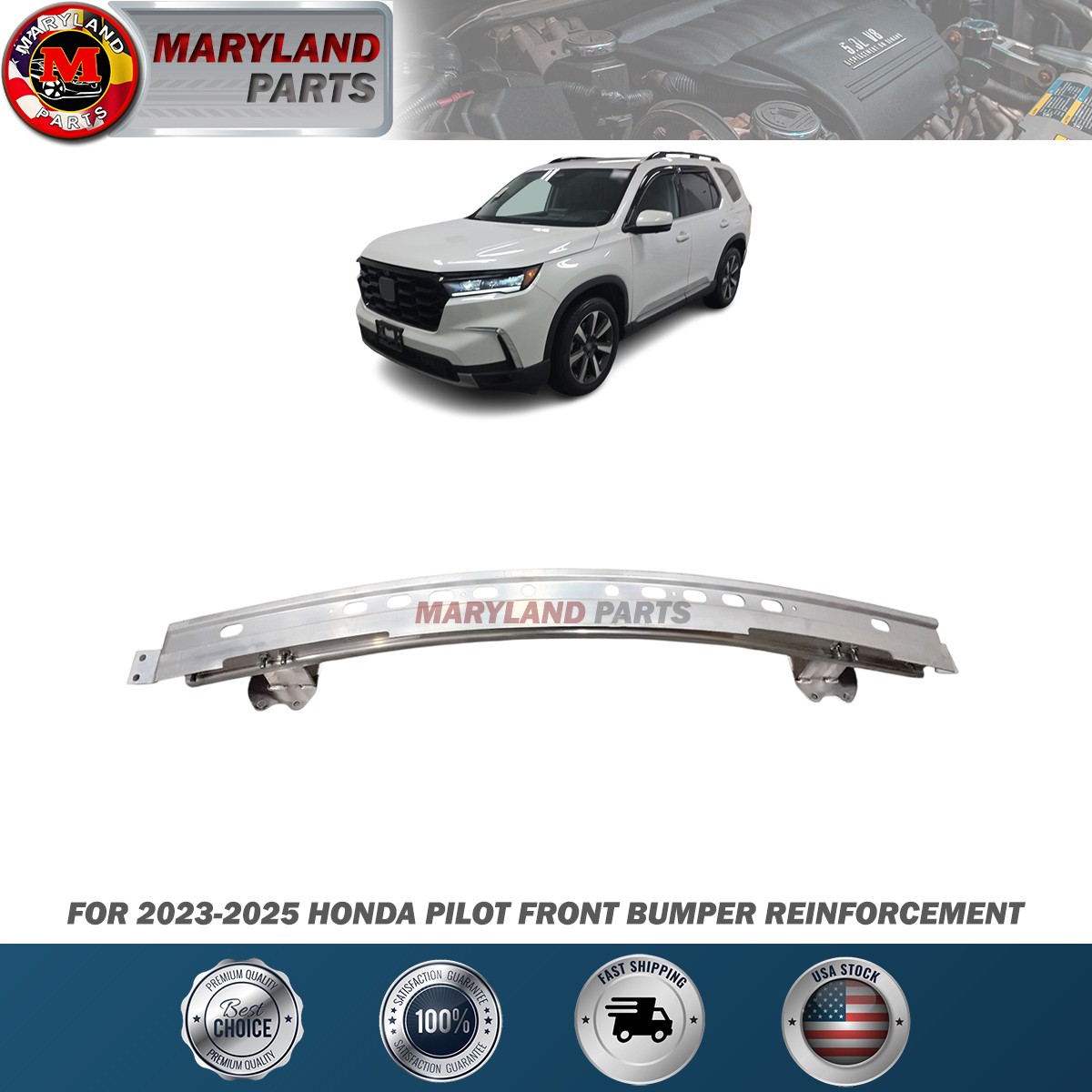 For 2023-2025 Honda Pilot Front Bumper Reinforcement For 2023-2025 Honda Pilot Front Bumper Reinforcement
