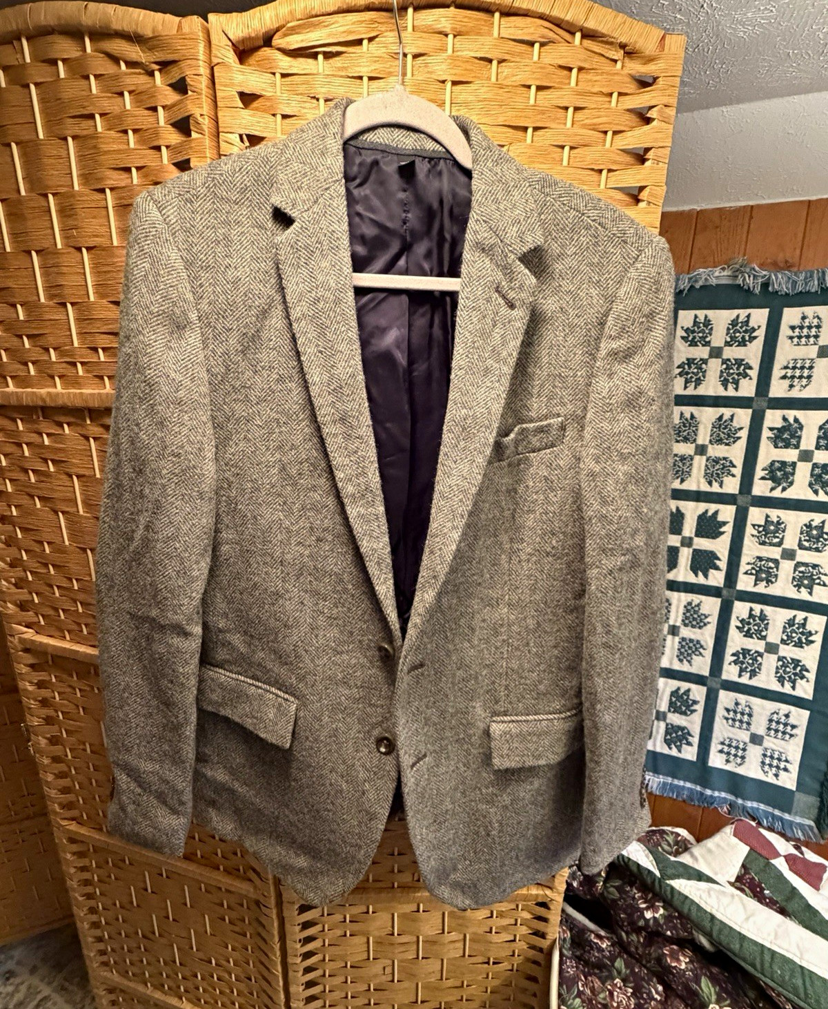 J.Crew Ludlow Blazer 36R Yorkshire Tweed Moon British Wool Gray Sport Coat 
