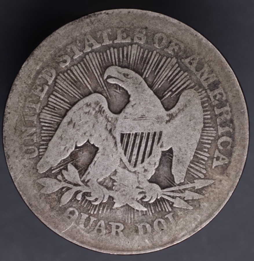1853 Seated Liberty Quarter G-VG / 1 Year Type / Arrows and Rays / G-VG