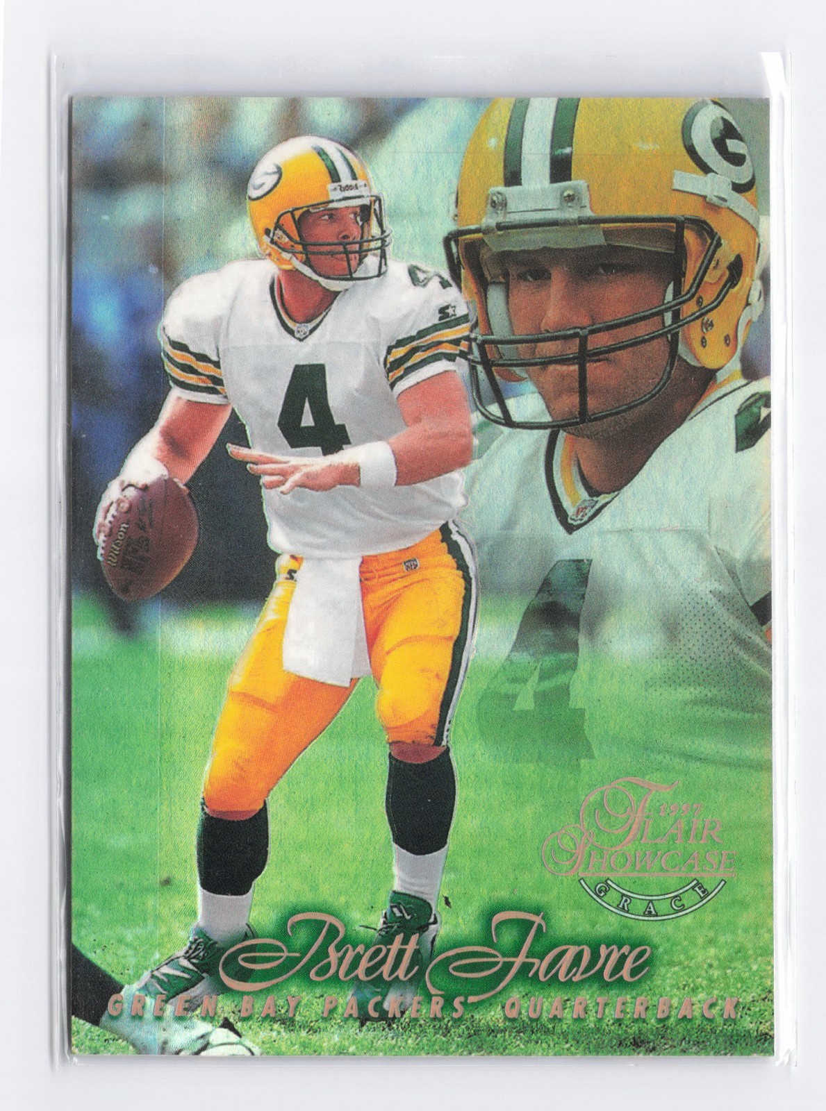 BRETT FAVRE 1997 Flair Showcase Row 1 #4