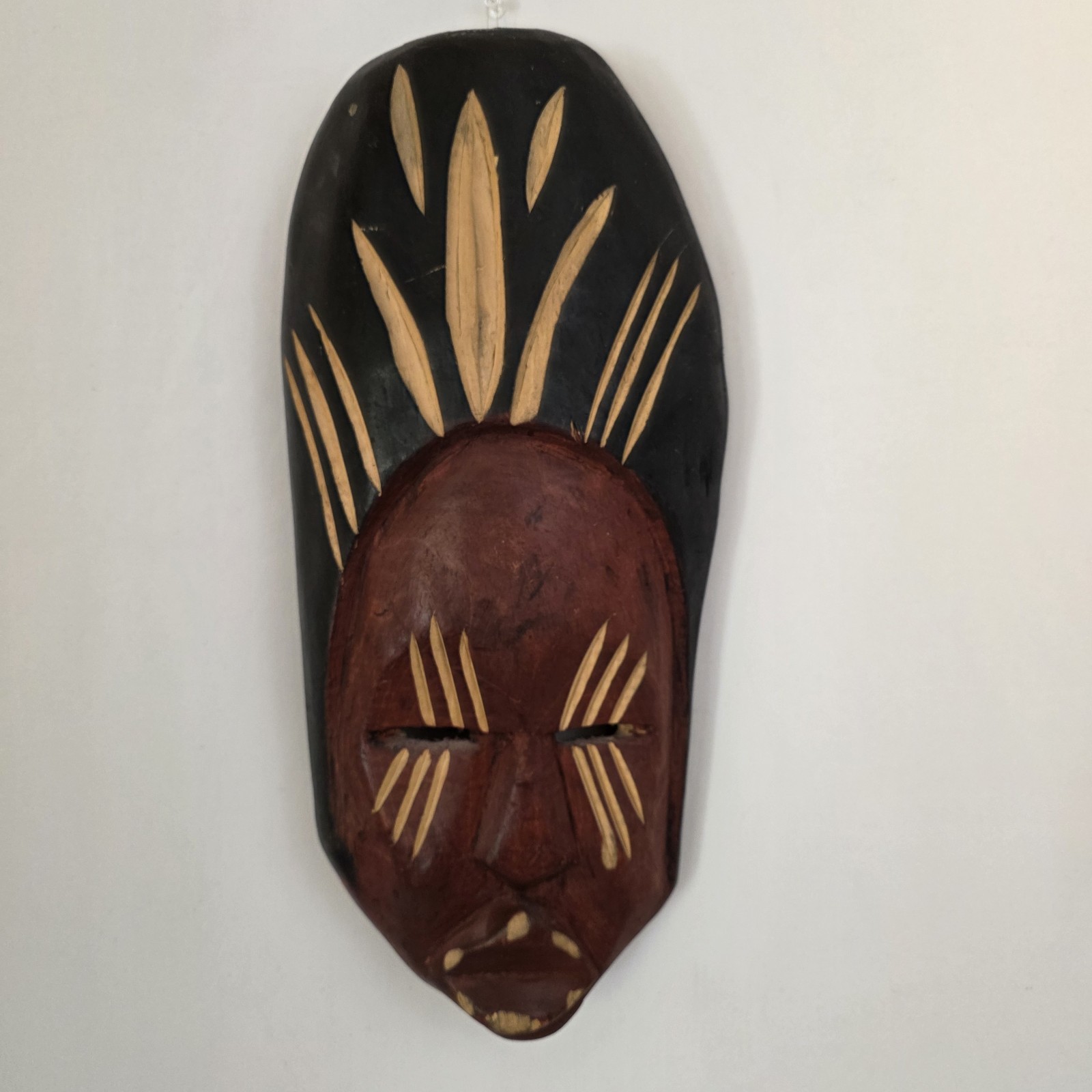 Vintage African Hand-carved Mask Barotse People Zambia Made Is Botswana Vintage African Hand-carved Mask Barotse People Zambia Made Is Botswana