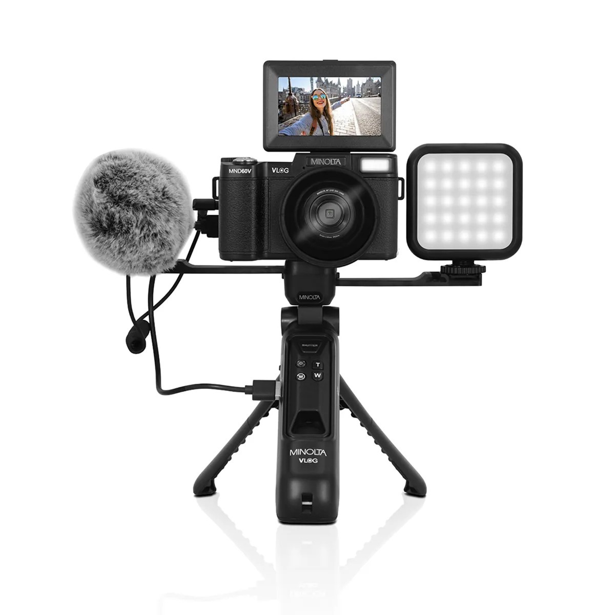 Minolta MND60V 64MP 4K Auto Focus Vlogging and Content Creator\'s Camera Kit