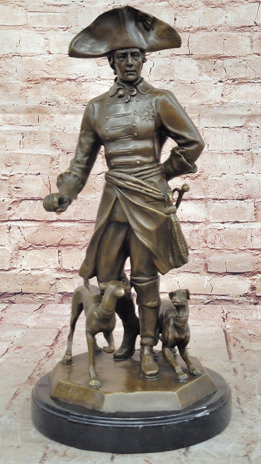 Frederick the Great Collector Bronze Hot Cast Sculpture Statue Marble Artwork