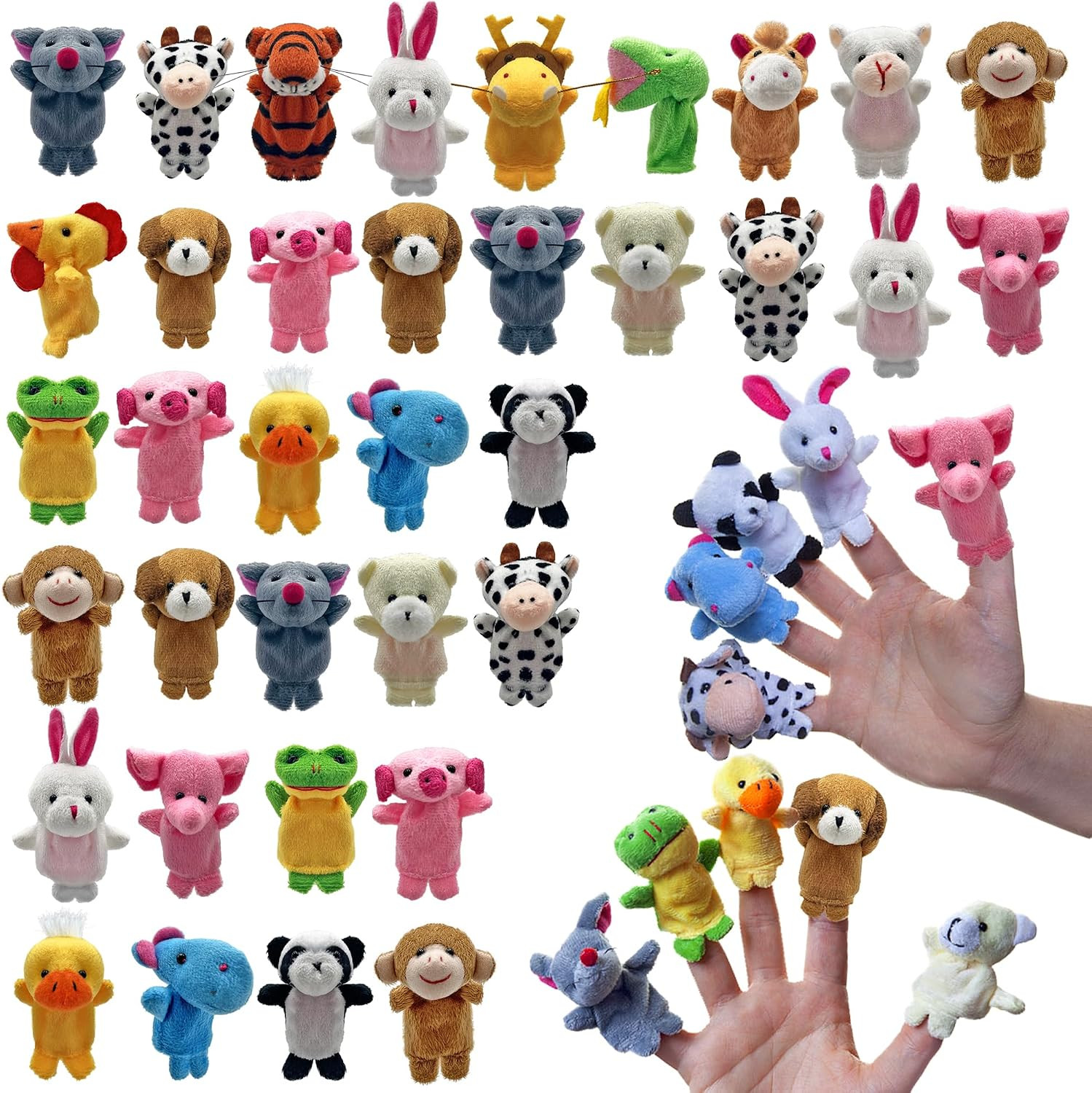 36 PCS Finger Puppets Set Mini Stuffed Animals Finger Puppet 36 PCS Finger Puppets Set Mini Stuffed Animals Finger Puppet