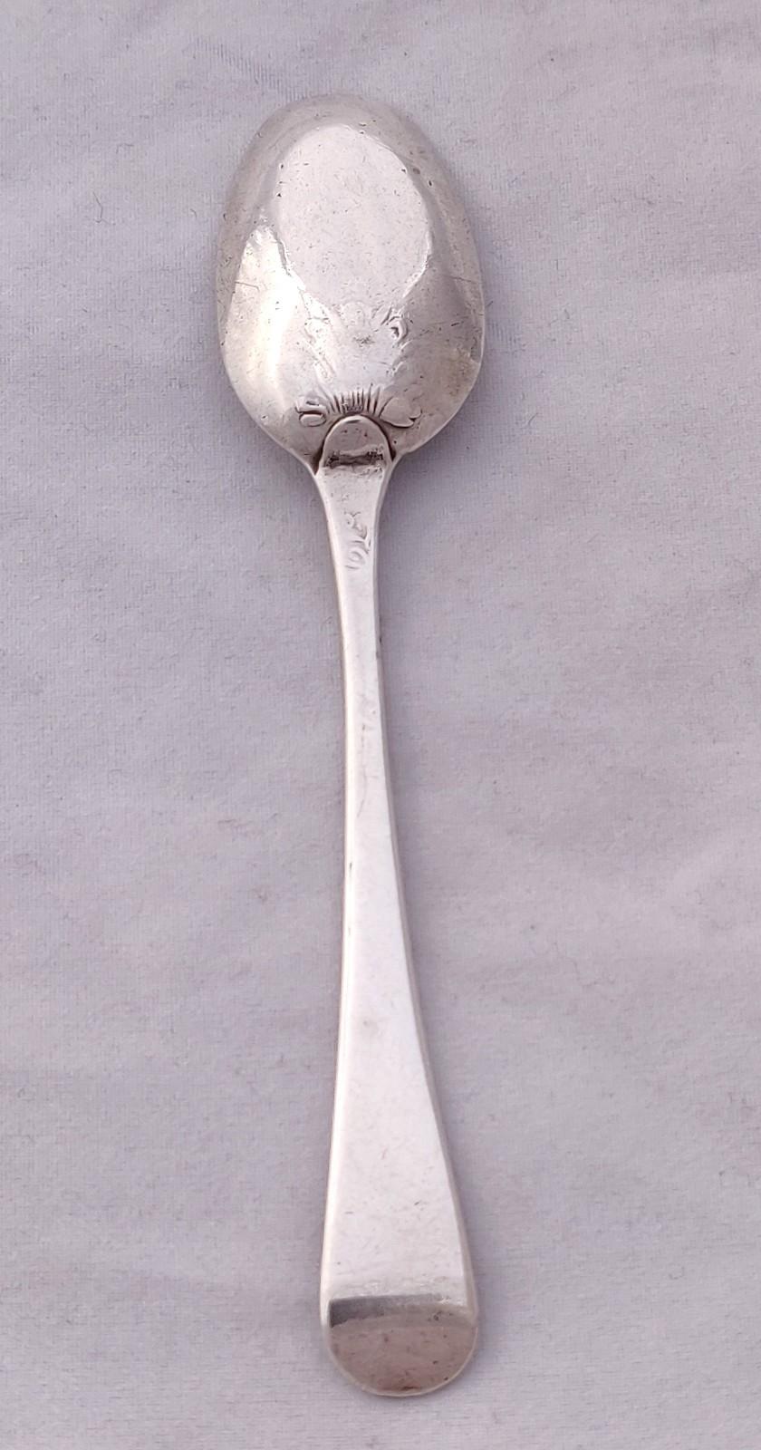 George III Sterling Silver Shell Back Toy Spoon c1770 Maker: Thomas Dealtry