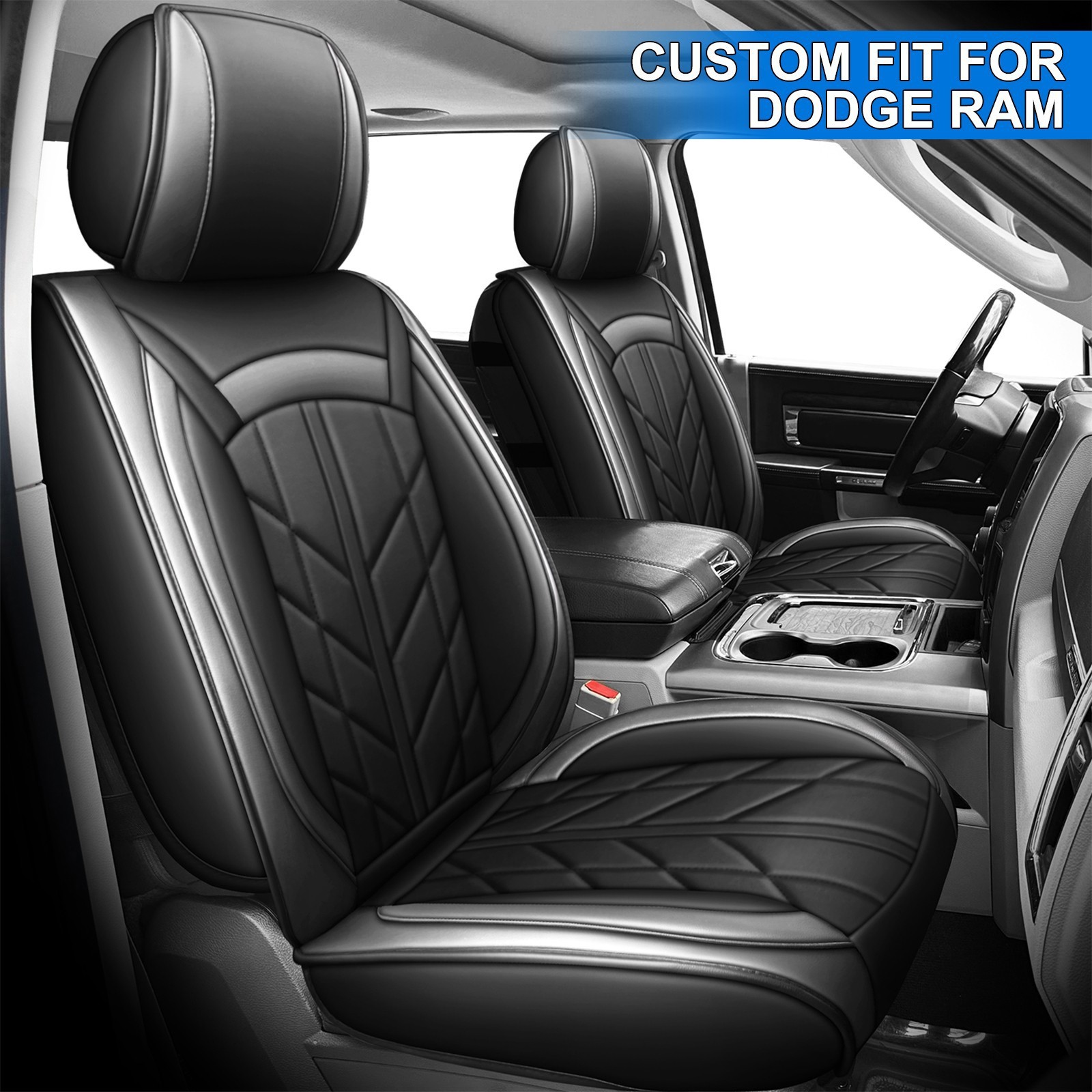 Nappa Leather Car Seat Covers for Dodge Ram 1500 2500 3500 Full Set Nappa Leather Car Seat Covers for Dodge Ram 1500 2500 3500 Full Set