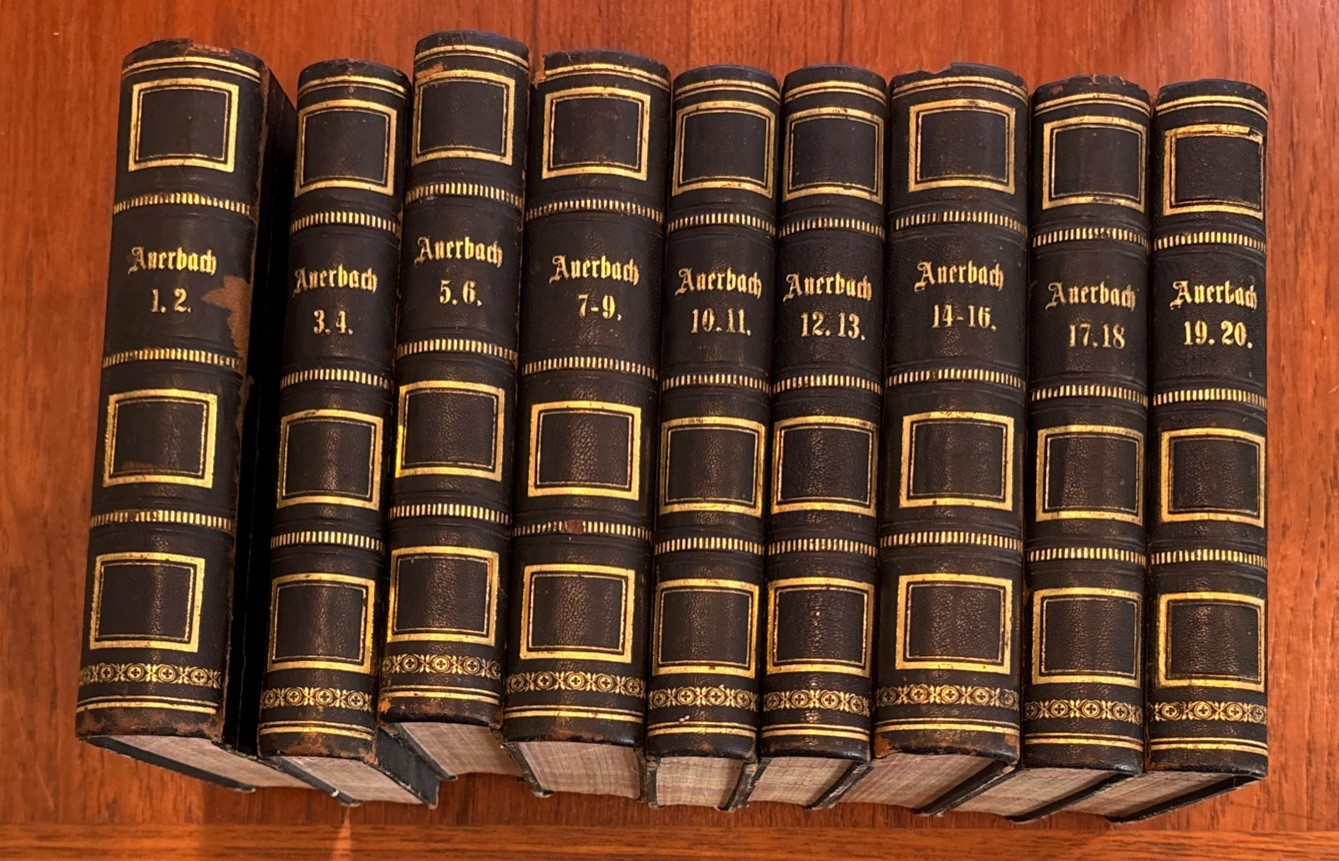 Berthold Auerbach\'s Gesammelte Schriften, Vols 1-20, 1857, German Fraktur Berthold Auerbach\'s Gesammelte Schriften, Vols 1-20, 1857, German Fraktur