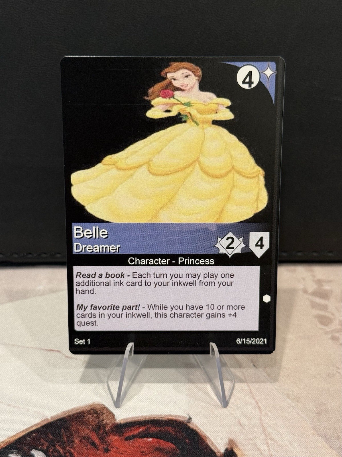 2021 Disney Famous Lorcana Alpha Playtest Belle Dreamer Extremely Rare NM
