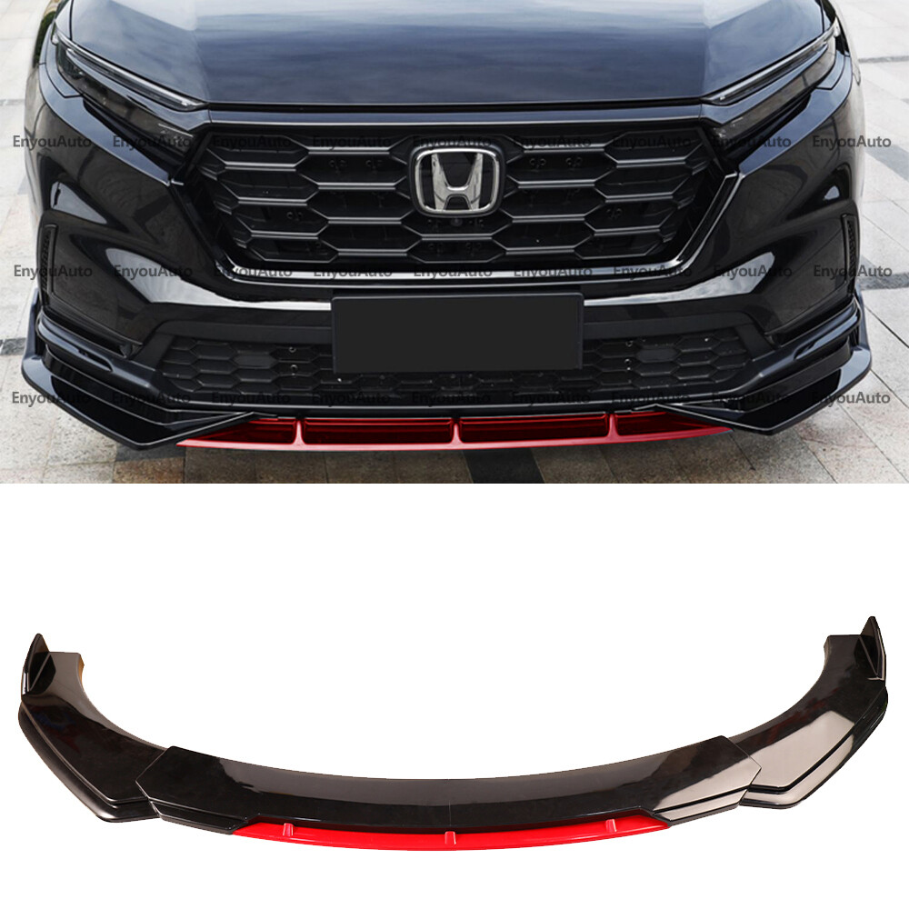 For Honda HR-V Universal Front Bumper Lip Spoiler Splitter Gloss Black Red