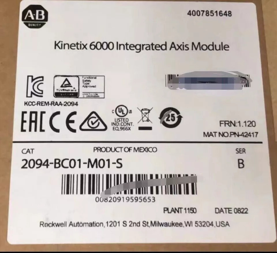 New AB 2094-BC01-M01-S SER C Kinetix 6000 Integrated Axis Module For VIP