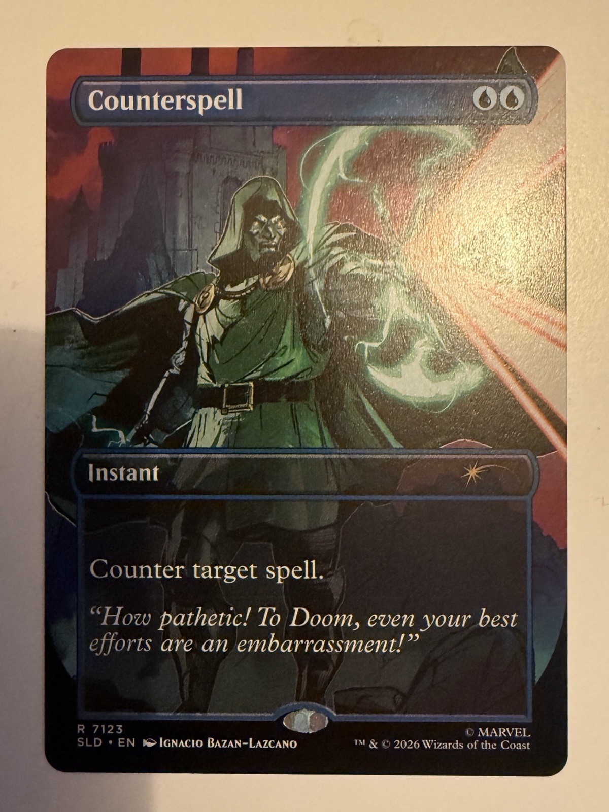 Magic the Gathering Counterspell 7123 Secret Lair Doctor Doom Bonus Card Magic the Gathering Counterspell 7123 Secret Lair Doctor Doom Bonus Card