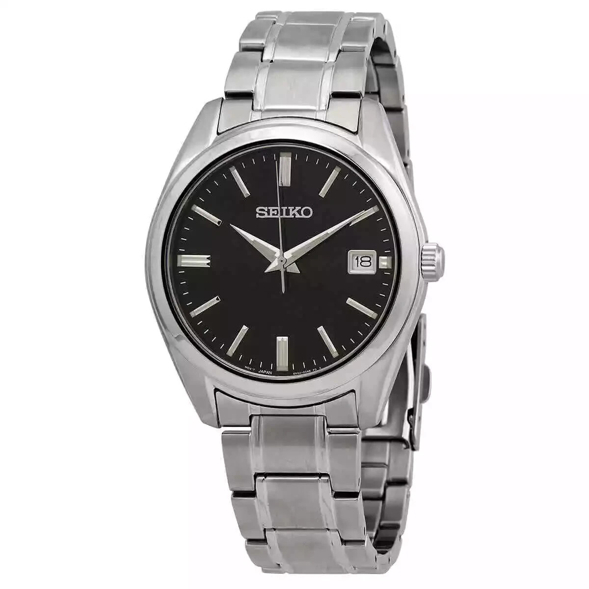 Seiko Men\'s Classic Quartz Black Dial Quartz Watch - SUR311P1 NEW