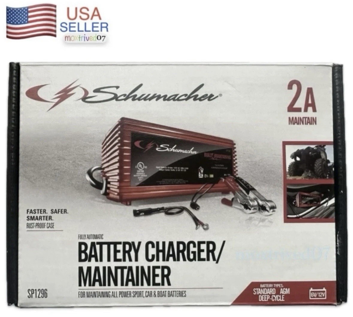 Schumacher Electric Car Battery Charger 12V/6V  Trickle Charger, Maintainer 1296
