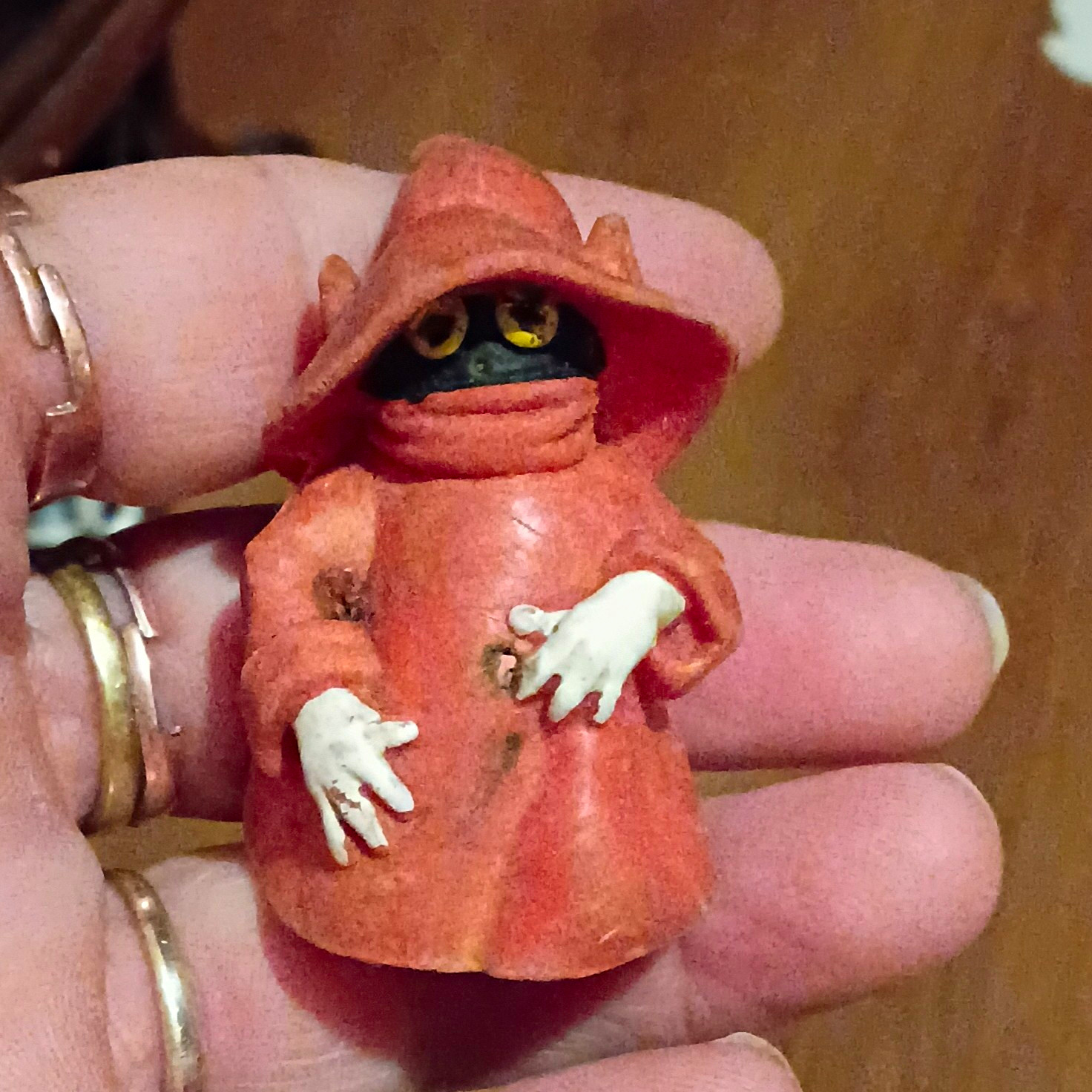 Masters of the Universe Orko Hooded Figurine Orange/Black/White with Yellow Masters of the Universe Orko Hooded Figurine Orange/Black/White with Yellow