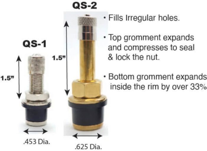 Hardline QuickStem Push-In Tire Valve Stem 0.625in Universal QS-2