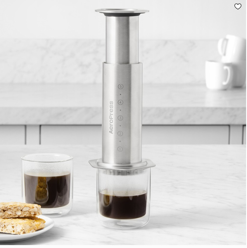 AeroPress Stainless Steel Coffee Press Manual Coffee Maker Portable Brewer AeroPress Stainless Steel Coffee Press Manual Coffee Maker Portable Brewer