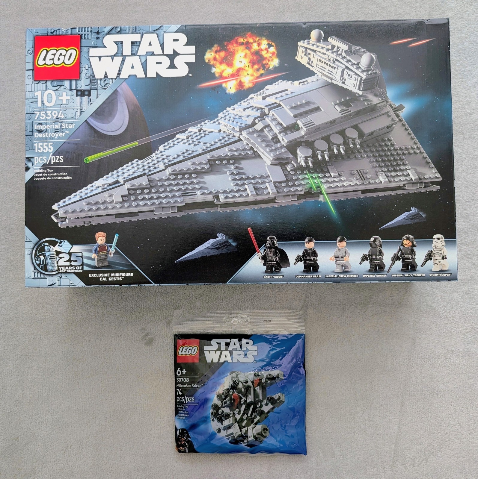 LEGO STAR WARS Imperial Star Destroyer 75394 + Millenium Falcon Mini-Build NEW