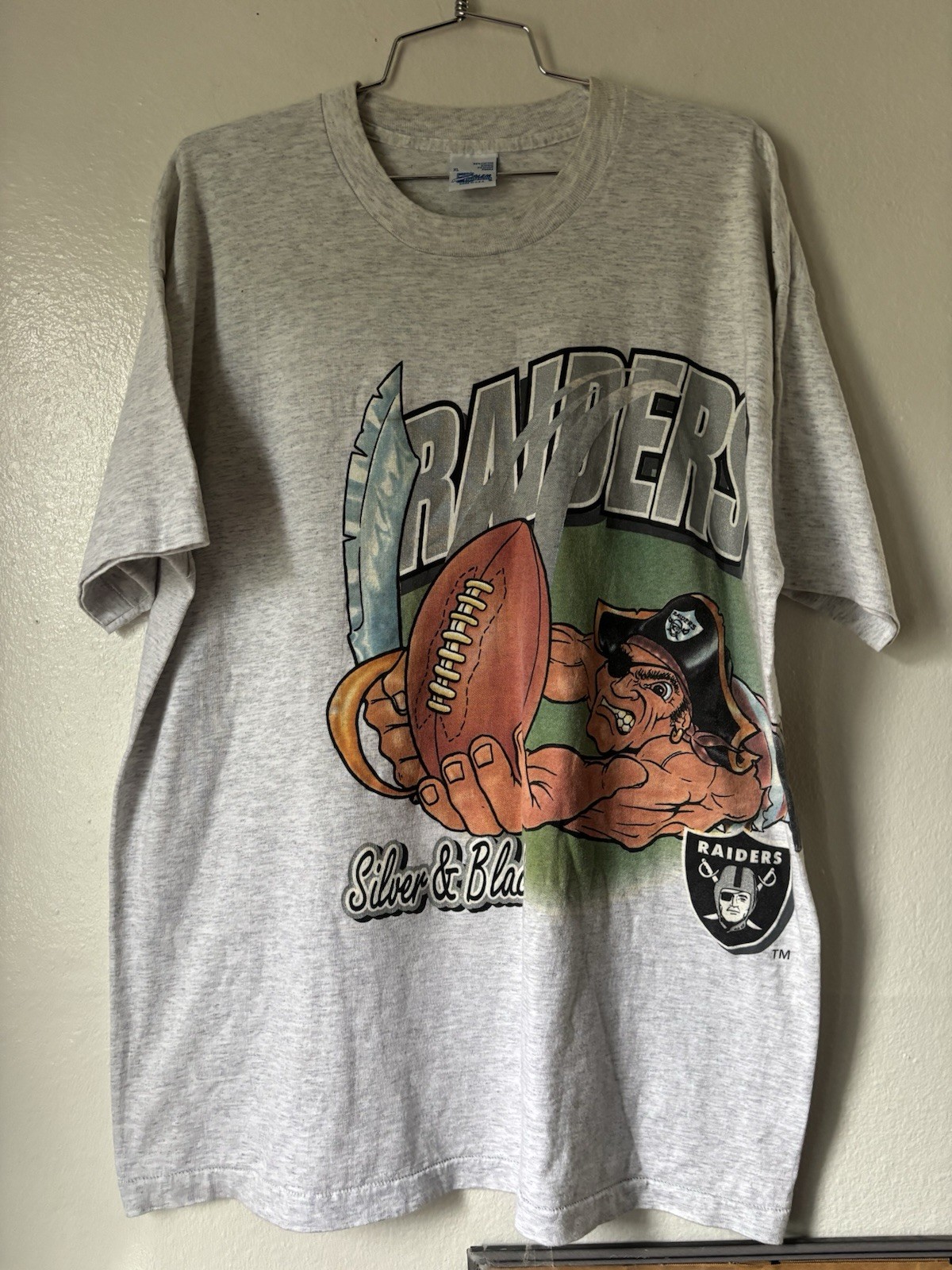 Vintage NFL Salem sportswear Los Angeles Oakland Raiders Wrap Around AOP XL 