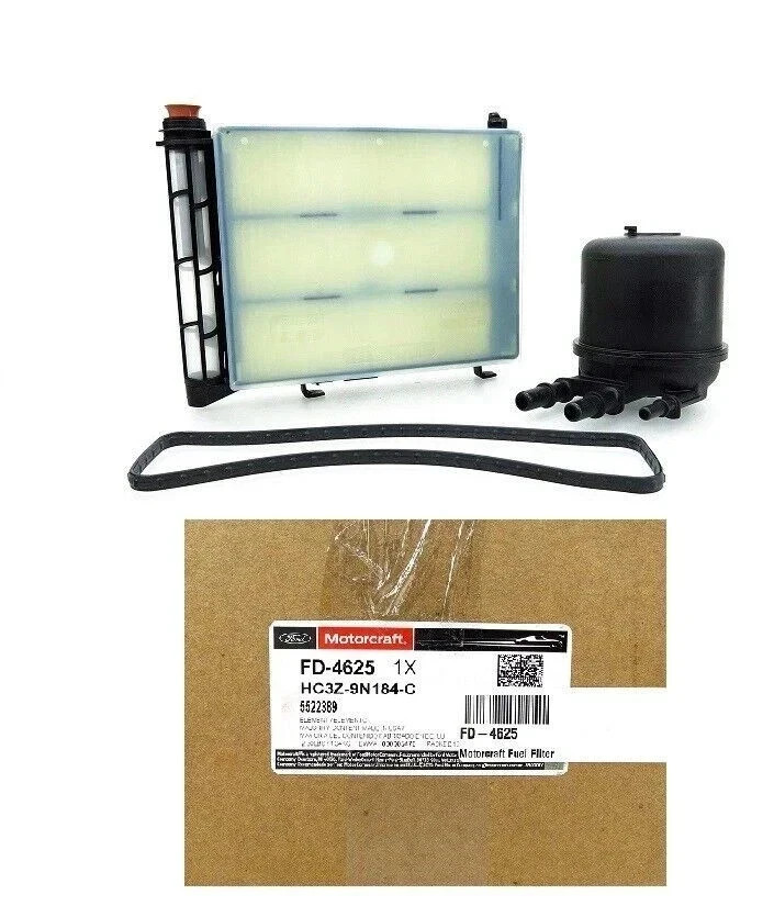 New Motorcraft 2017 2018 2019 6.7L Ford Powerstroke FD4625 Fuel/Water Filter Kit