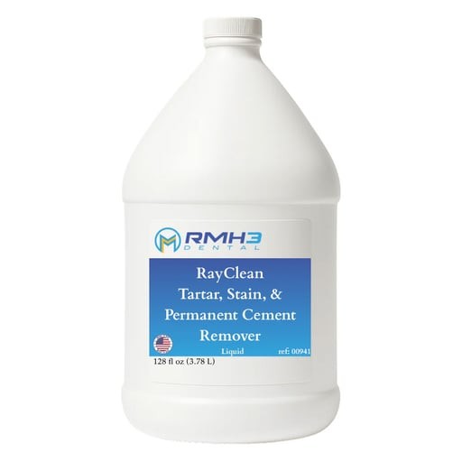 RayClean Tartar, Stain & Permanent Cement Remover, Ultrasonic Solution, 1 Gallon