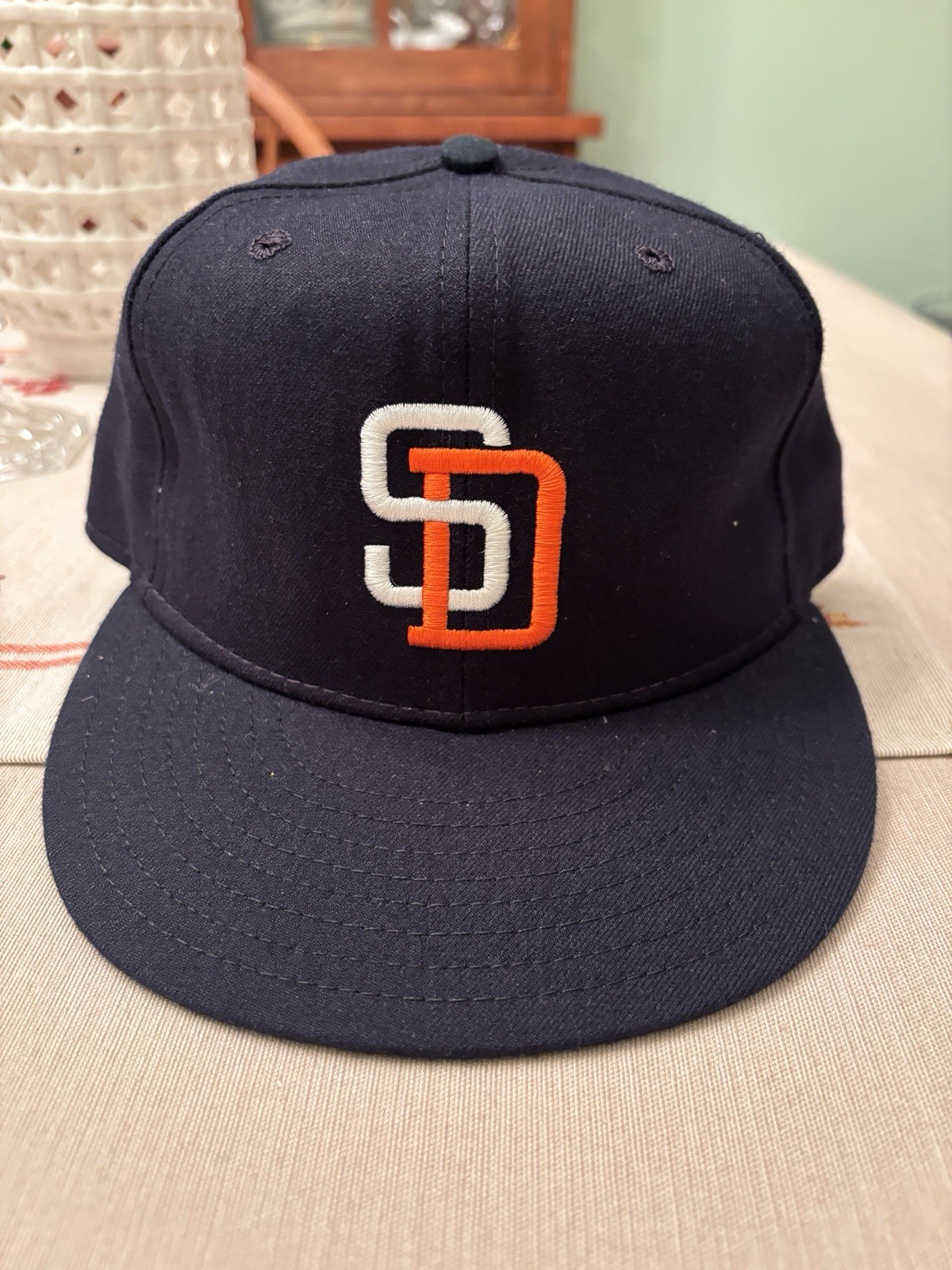 Vtg New Era SD Padres 5950 Diamond Collection 100% Wool 7 3/8 Made in USA Vtg New Era SD Padres 5950 Diamond Collection 100% Wool 7 3/8 Made in USA