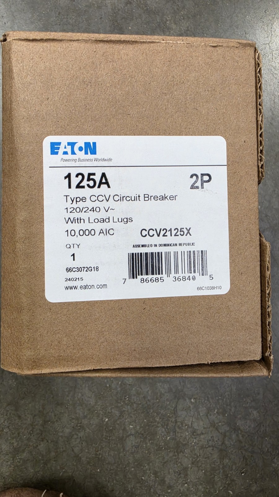 Eaton CCV2125X Nib Eaton CCV2125X Nib