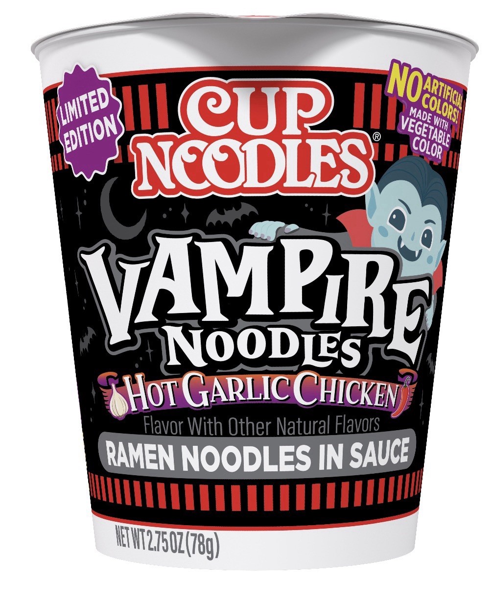 Cup Noodles Limited Edition Vampire Noodles Hot Garlic Chicken Flavor 2.75 Oz Cup Noodles Limited Edition Vampire Noodles Hot Garlic Chicken Flavor 2.75 Oz