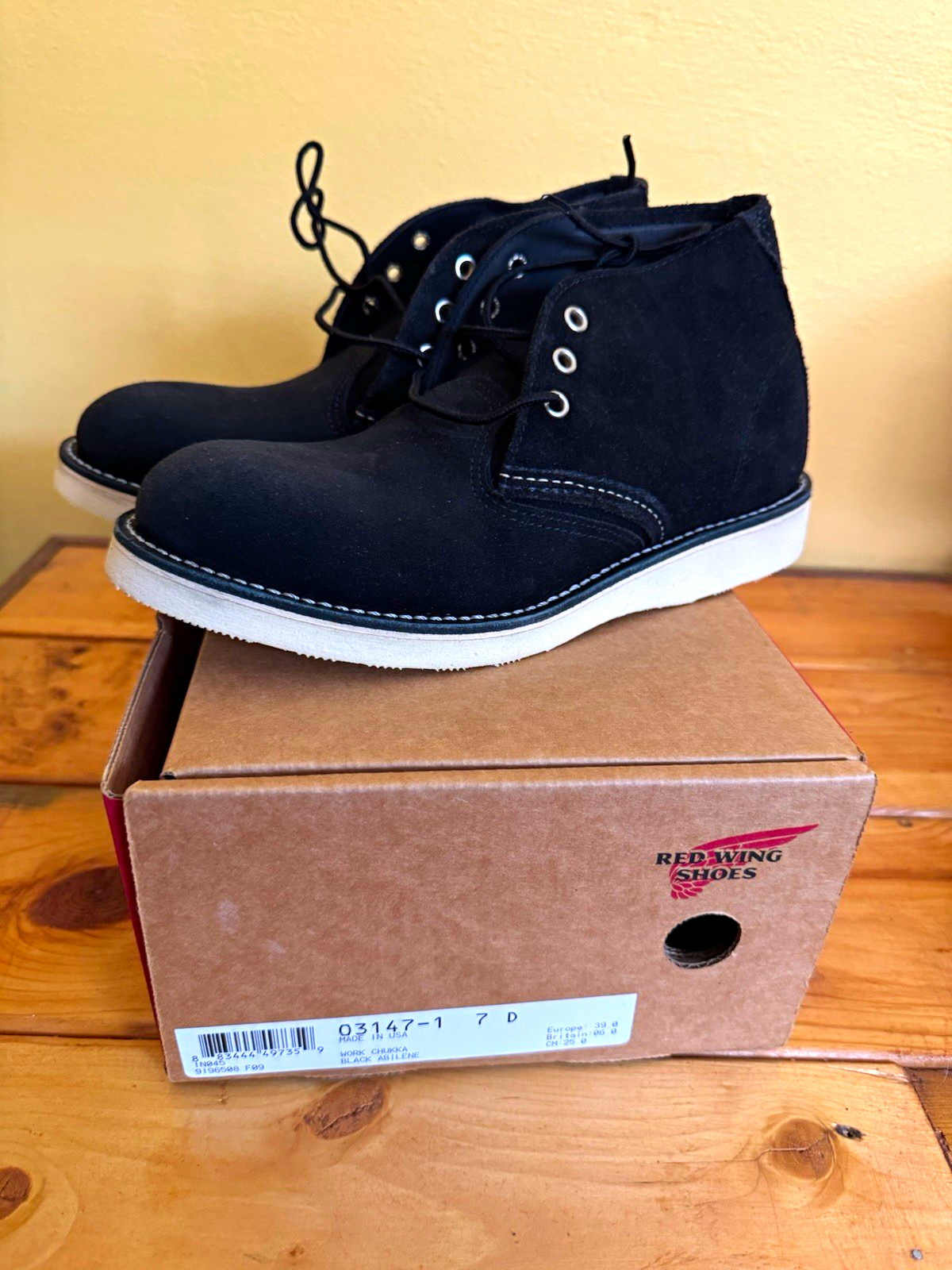 Red Wing Shoes 3147 Men’s Leather Chukka Ankle Boots Lace-Up Black US 7 D EU 39 Red Wing Shoes 3147 Men’s Leather Chukka Ankle Boots Lace-Up Black US 7 D EU 39