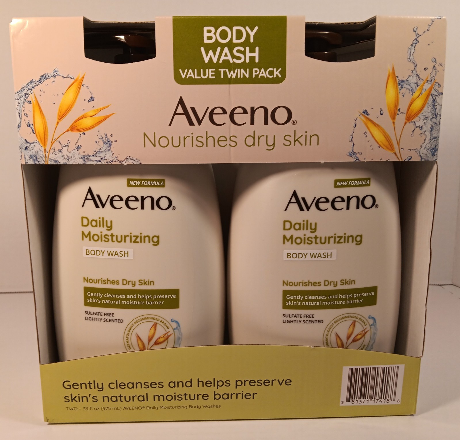 2 Pack Aveeno Daily Moisturizing Body Lotion, Value Size 33 Fl oz Brand New Box 2 Pack Aveeno Daily Moisturizing Body Lotion, Value Size 33 Fl oz Brand New Box
