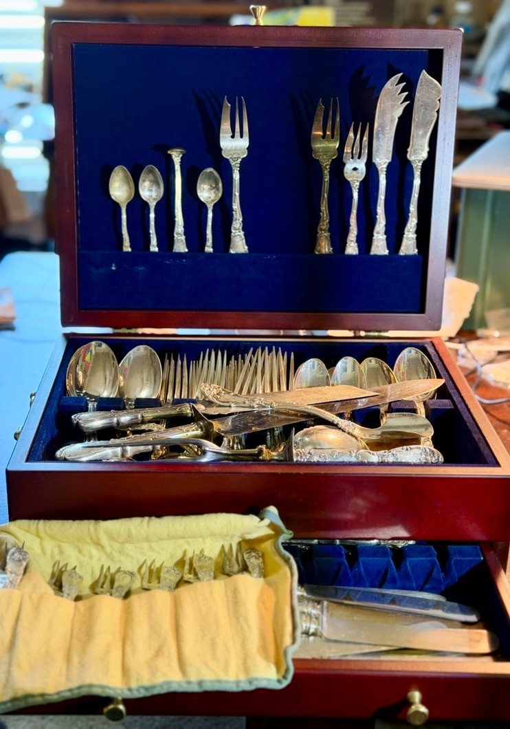 104 Toz 97 pc SET c. 1898 Hanover Gorham .925 Sterling Silver Silverware w/MONO