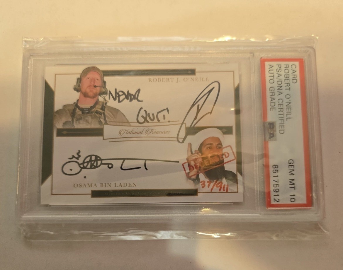 Robert Oneill Auto Osama Bin Laden Signed Auto /911 PSA