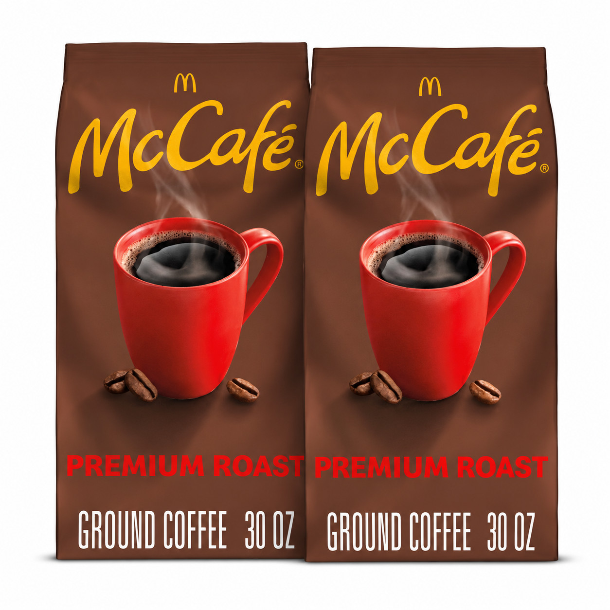 McCafe Premium Roast, Medium Roast Ground Coffee, 30 oz (Pack of 2). McCafe Premium Roast, Medium Roast Ground Coffee, 30 oz (Pack of 2).