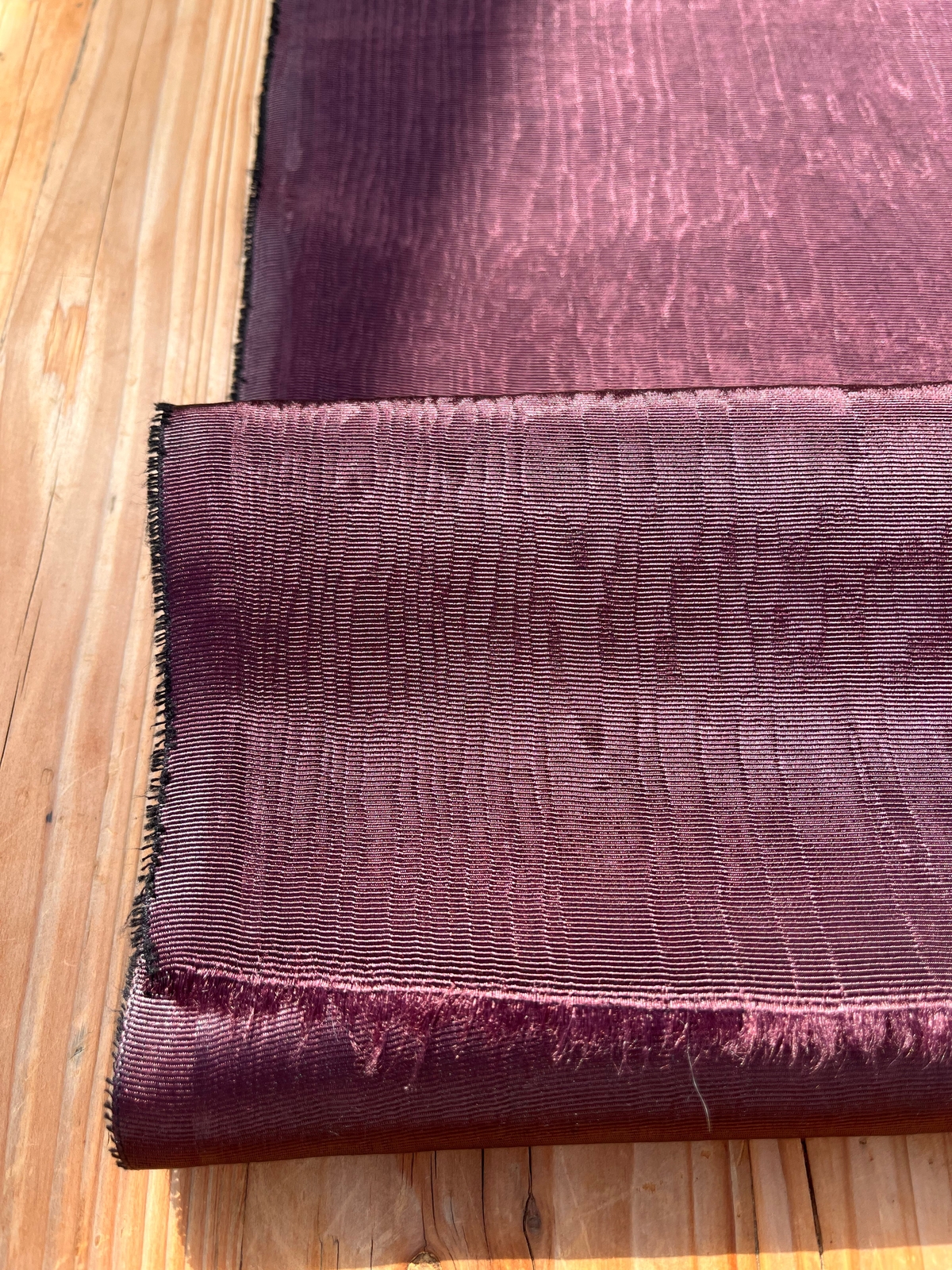 Damson Luxurious Moire Silk By 2 Meters, Home Textile Interior
