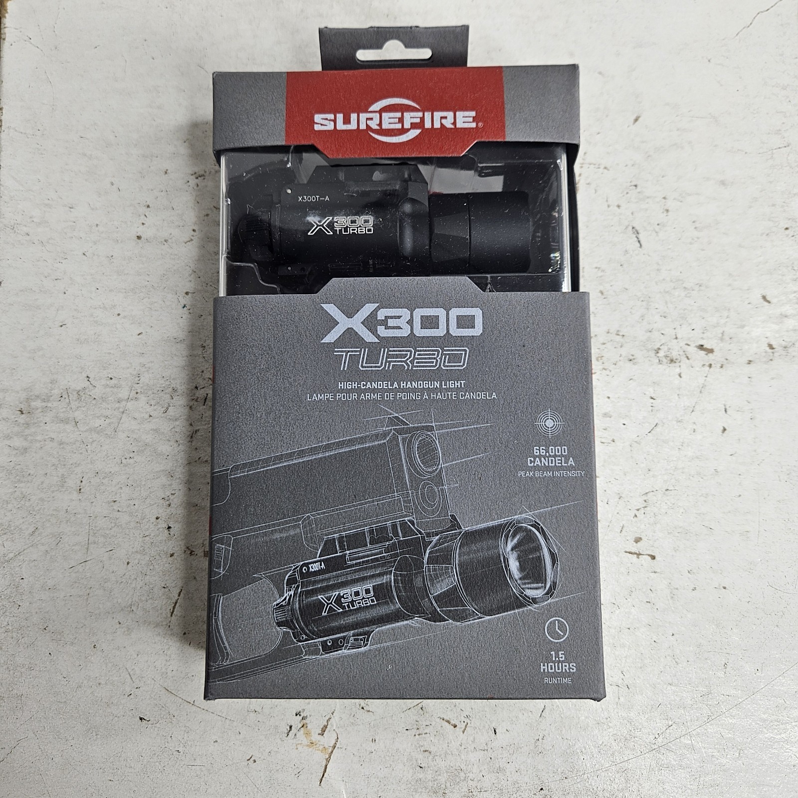 Surefire X300T Turbo 650 Lumen Handgun Light - Black (X300T-A) Surefire X300T Turbo 650 Lumen Handgun Light - Black (X300T-A)