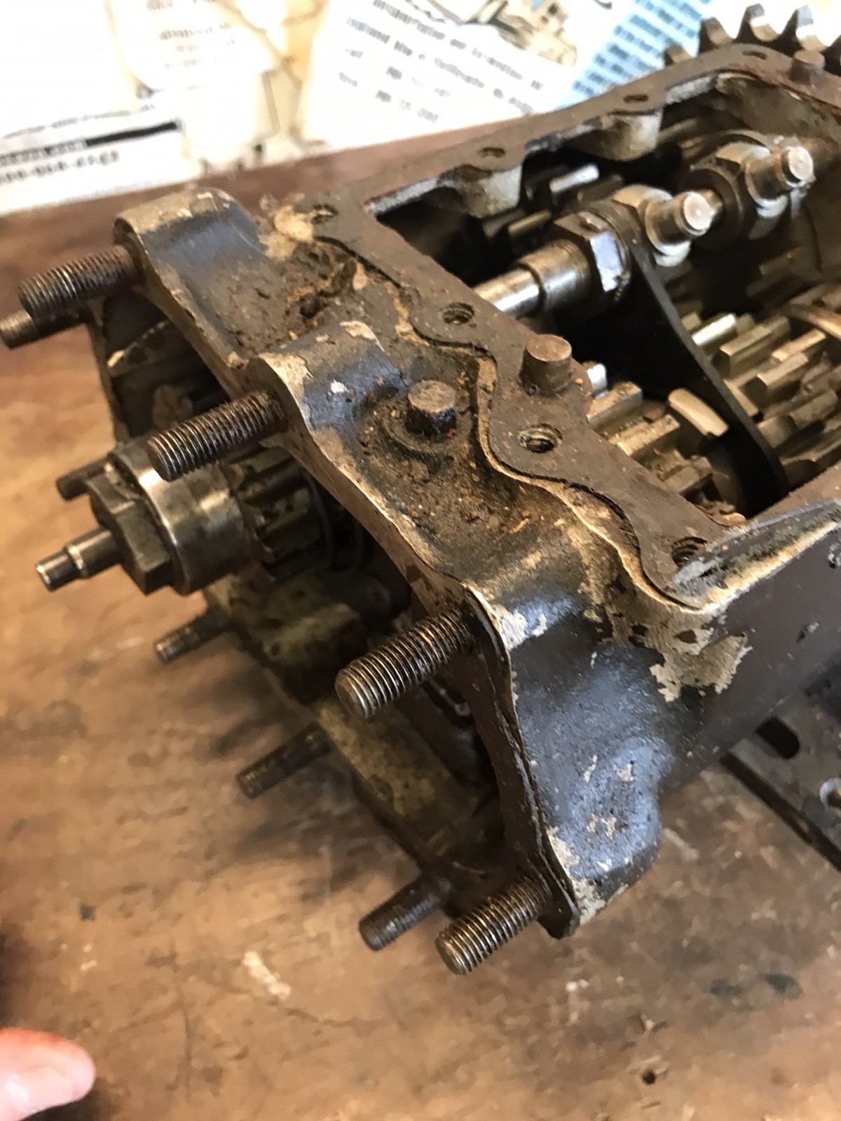 Harley Knucklehead transmission Dated L4 Harley Knucklehead transmission Dated L4
