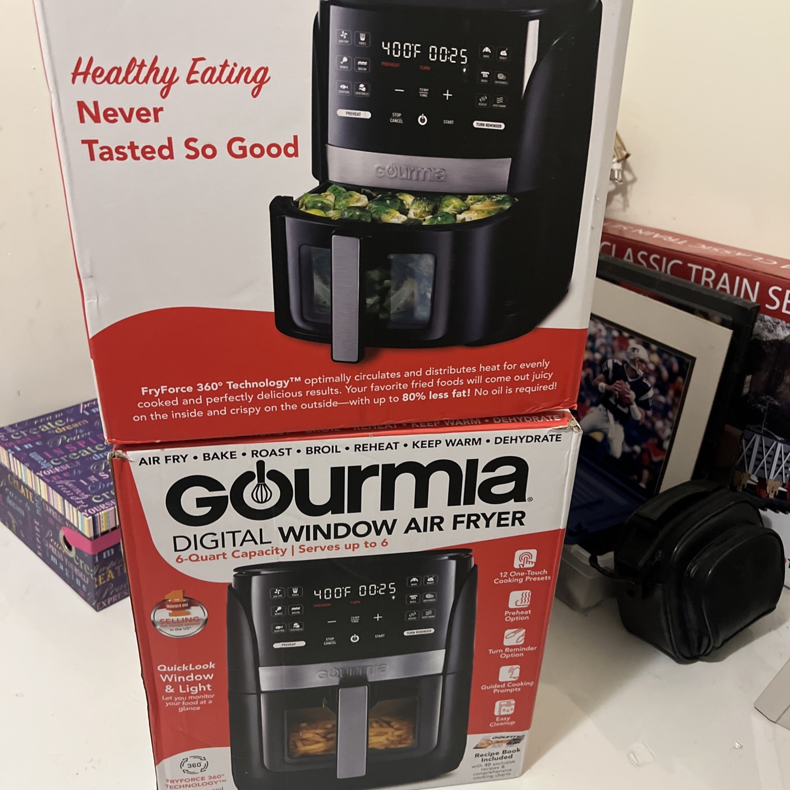 Gourmia 6-Qt Digital Window Air Fryer with 12 Presets-New In A Sealed Box Gourmia 6-Qt Digital Window Air Fryer with 12 Presets-New In A Sealed Box