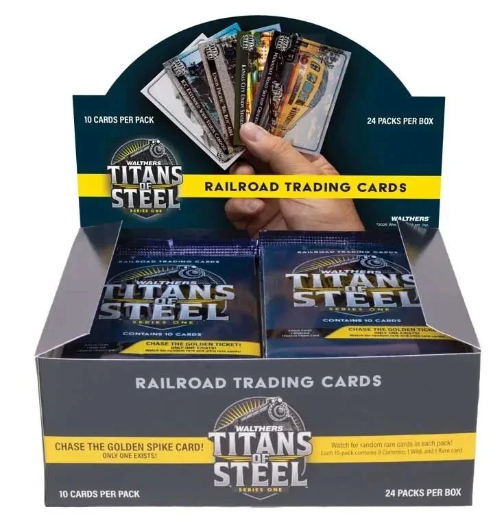 Walthers 900-1000- Titans of Steel Includes 24 Series One Trading Card Packs