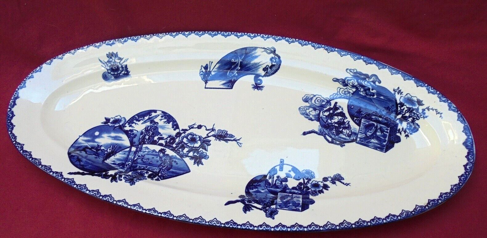 CLAIREFONTAINE earthenware large oval dish - Rigal & Sanejouand model KIOTO