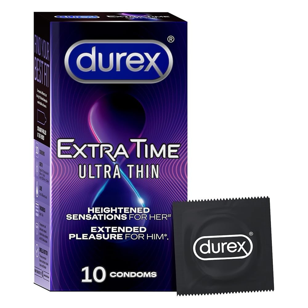 Durex Extra Time Ultra Thin Condom 10 Count (Pack of 3) Durex Extra Time Ultra Thin Condom 10 Count (Pack of 3)