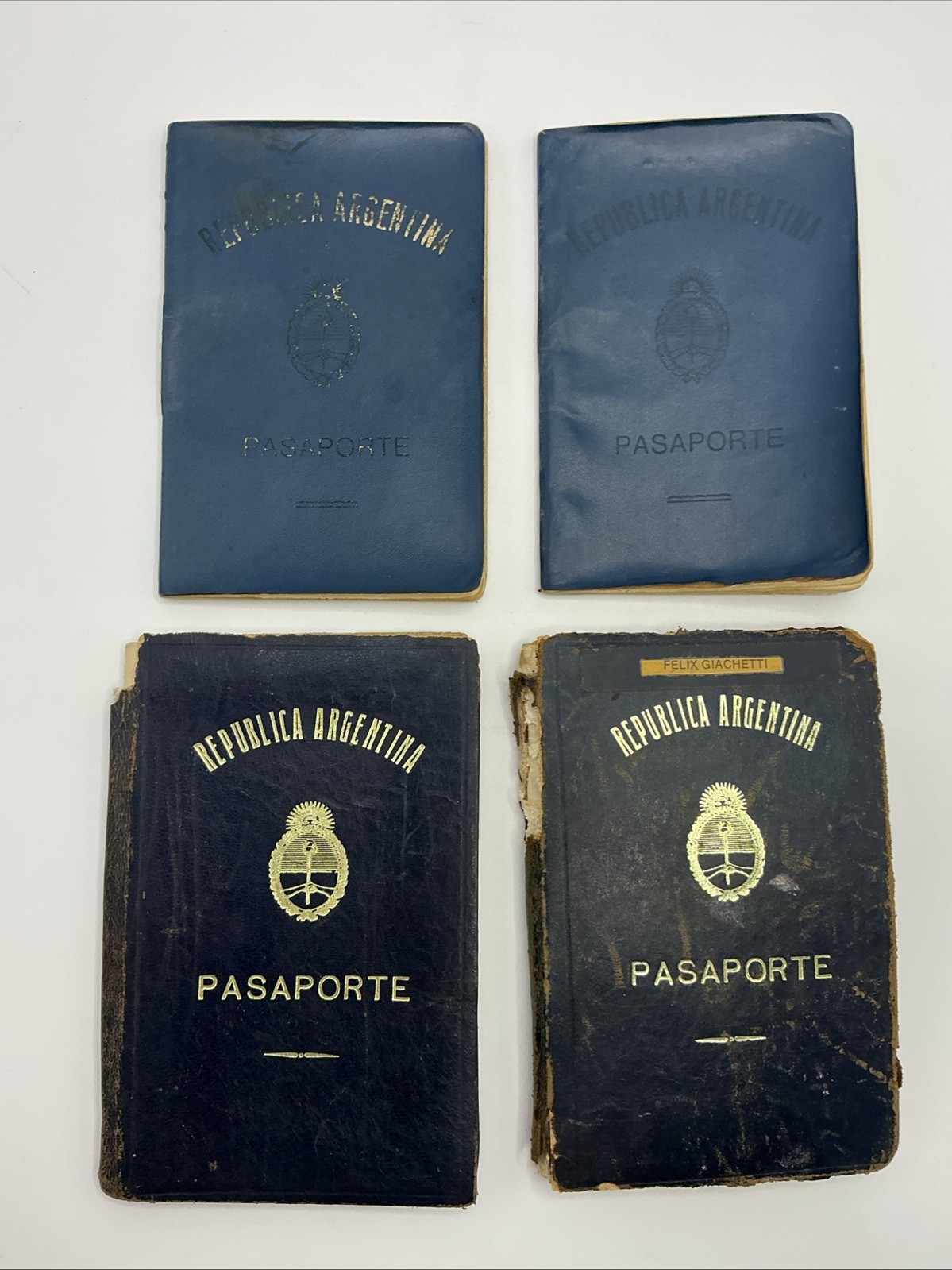 VTG 1960s-1980s Argentina Passports Lot Of 4 Expired Passports (257) VTG 1960s-1980s Argentina Passports Lot Of 4 Expired Passports (257)