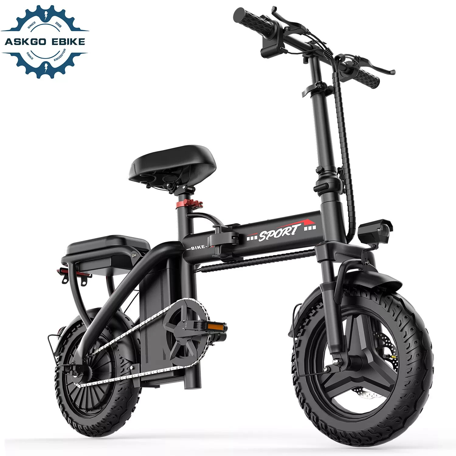 ASKGO Lightweight Folding Ebike 1500W 48V 22MPH 14